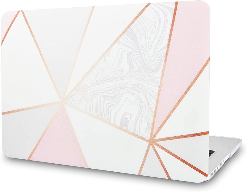 Photo 1 of KECC Compatible with MacBook Air 13 inch Case 2022 2021 2020 2019 2018 Release A2337 M1 A2179 A1932 Retina Display + Touch ID Protective Plastic Hard Shell (White Marble with Pink Grey 2)