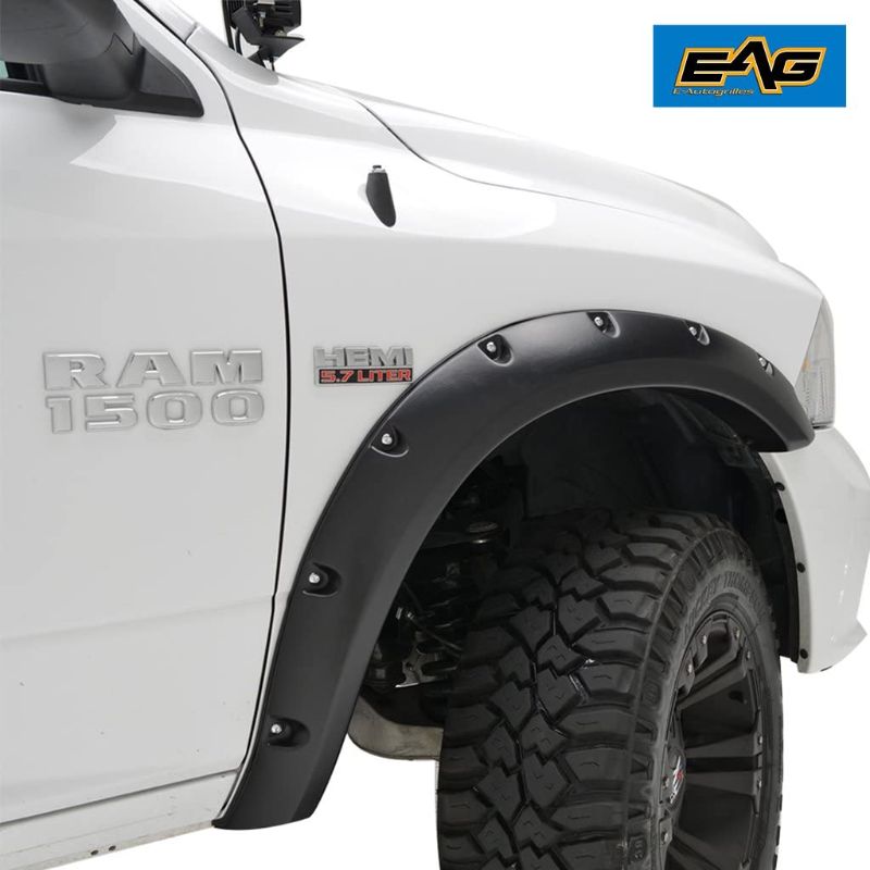 Photo 1 of E-autogrilles 20291 09-15 Dodge Ram 1500 Pocket-riveted Black Textured Fender Flare Trim Add On Kit