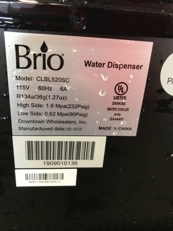 Photo 2 of Brio Self Cleaning Bottom Loading Water Cooler Water Dispenser - Limited Edition ***PARTS ONLY***