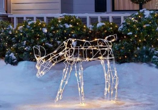 Photo 1 of 3 ft LED 80-Light Wire Doe Yard Sculpture Tested!
