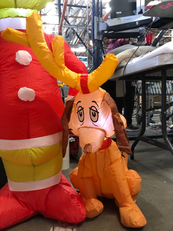 Photo 3 of 4.5 ft. Airblown-Grinch and Max Value Pack-Dr. Seuss Christmas Inflatable
