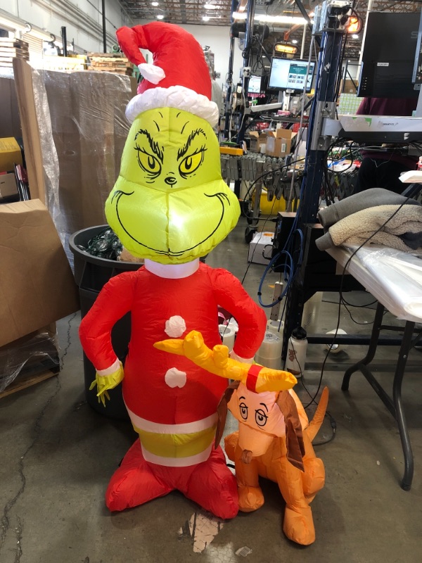 Photo 2 of 4.5 ft. Airblown-Grinch and Max Value Pack-Dr. Seuss Christmas Inflatable
