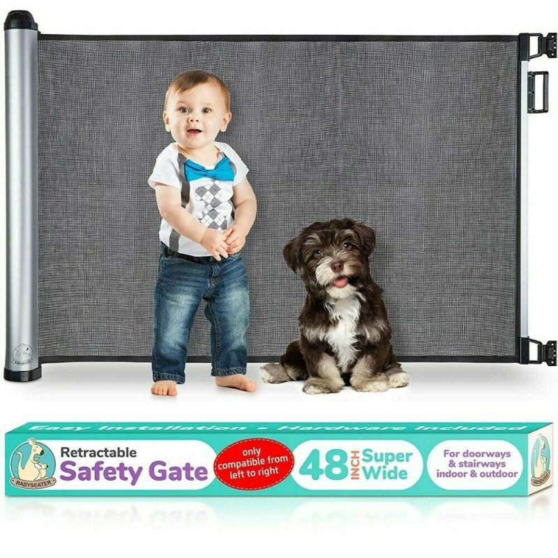 Photo 1 of Baby Safety Gate Retractable Door Extra Wide Child Pet Safety Stairs Gate
