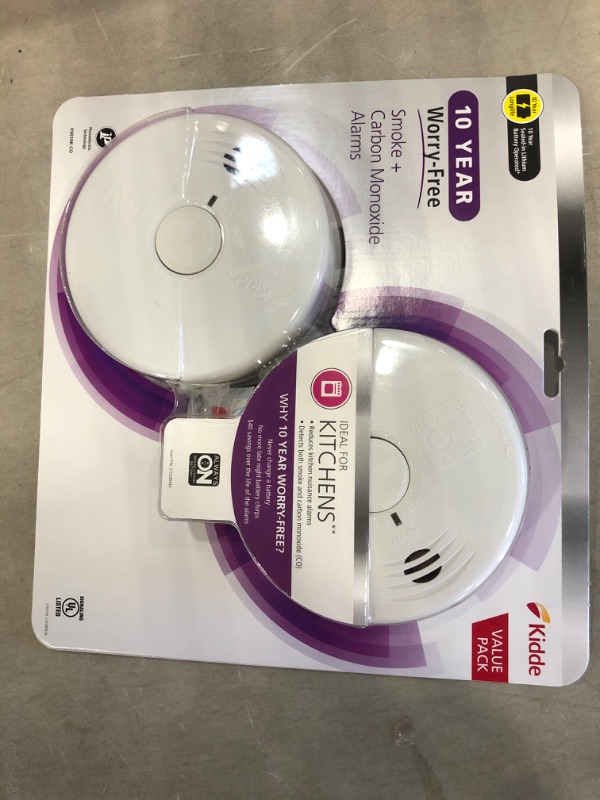 Photo 2 of 10 Year Worry-Free Sealed Battery Combination Smoke and Carbon Monoxide Detector with Photoelectric Sensor (2-Pack)
