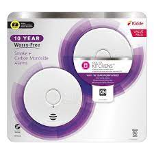 Photo 1 of 10 Year Worry-Free Sealed Battery Combination Smoke and Carbon Monoxide Detector with Photoelectric Sensor (2-Pack)
