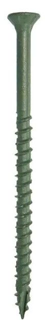 Photo 1 of 3-1/2 in. Green Exterior Self-Starting Star Flat-Head Wood Deck Screws #10 (5 lbs./280 pcs)
