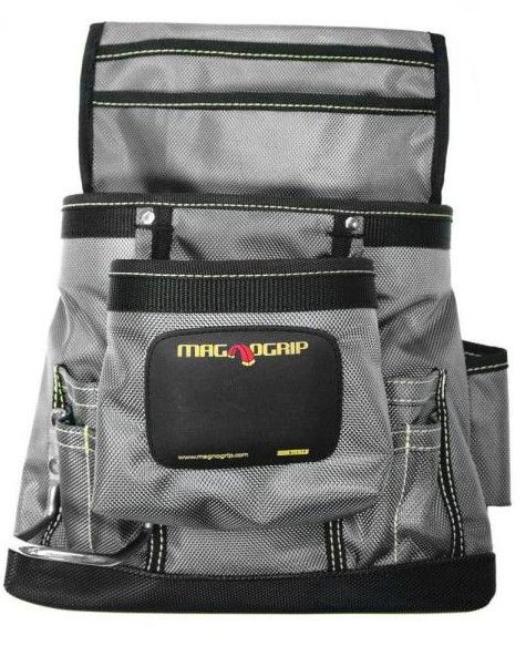 Photo 1 of 11 in. 10-Pocket Platinum Magnetic Tool Pouch with Belt
