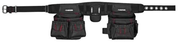 Photo 1 of 2-Bag 10-Pocket Black Contractor's Work Tool Belt
