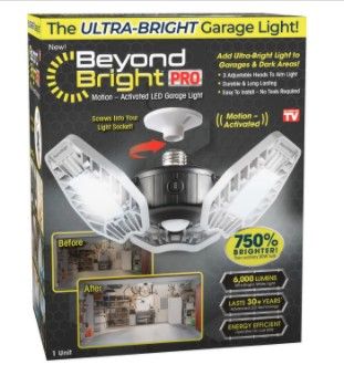 Photo 1 of 7.5 in. x 4.25 in. 6000 Lumens Single Pole Occupancy LED Flush Mount Motion Activated Garage Light