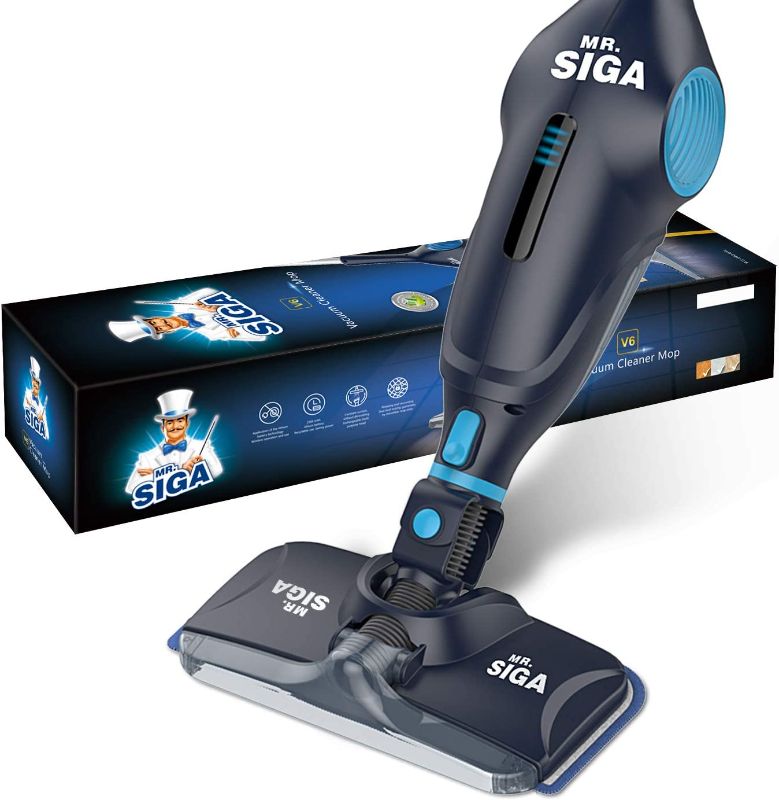 Photo 1 of MR.SIGA 3 in 1 Cordless Lightweight Vacuum Cleaner Mop for Hard Floors, Rechargeable 2500 mAh Lithium Battery Powered, Including 2 Filters, 2 Microfiber Mop Cloths and 2 Dry Sweeping Pads
