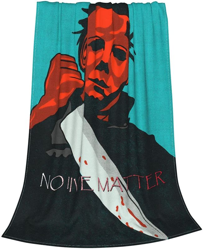 Photo 1 of  Michael Myers-No Lives Matter Luxury Flannel Blanket Lightweight Cozy Couch Bed Quilt