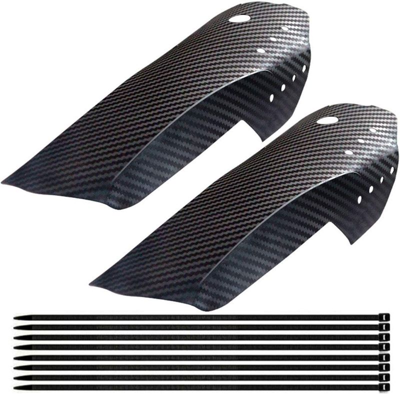 Photo 1 of 1 Pair Mountain Bike Fender Mud Guard,XINBOUS Adjustable Carbon Fiber MTB Bicycle Mudguard Front + Rear MTB Fender Set Compatible with 20"/24"/26"/27.5"/29" Mountain Bike Mud Guards
