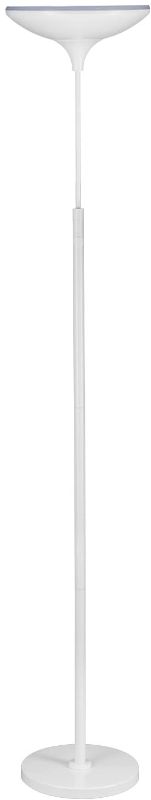 Photo 1 of Globe Electric LED Floor Lamp Torchiere, Energy Star Certified, Dimmable, Super Bright, 43W, 3010 Lumens, Matte White Finish 12783, 70.9"
