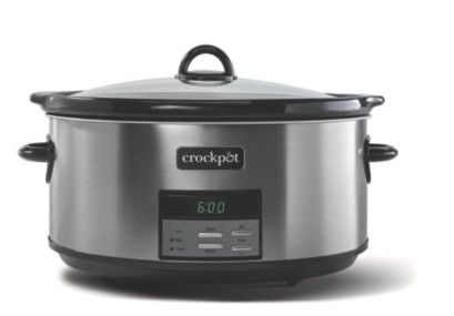 Photo 1 of Crock Pot Slow Cooker|8 Quart Programmable Slow Cooker with Digital Countdown Timer, Black Stainless Steel - SCCPVFC800-DS
