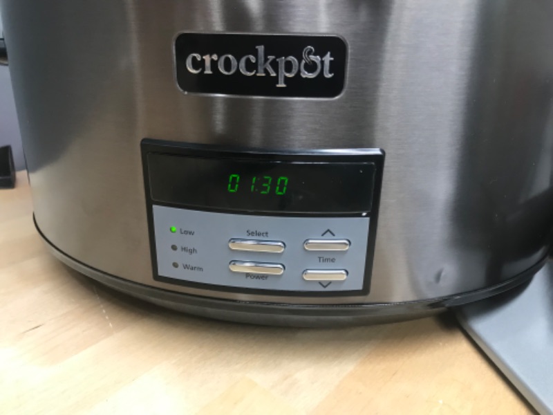 Photo 2 of Crock Pot Slow Cooker|8 Quart Programmable Slow Cooker with Digital Countdown Timer, Black Stainless Steel - SCCPVFC800-DS
