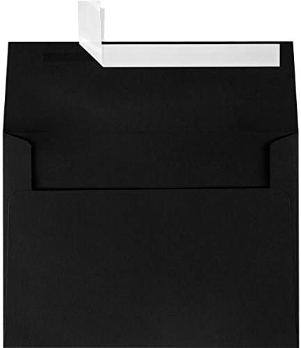 Photo 1 of LUXPaper A7 Invitation Envelopes for 5 x 7 Cards in 80 lb. Gray - 100% Cotton, Printable Envelopes for Invitations, w/Peel and Press Seal, 1000 Pack, Envelope Size 5 1/4 x 7 1/4 (Black)
