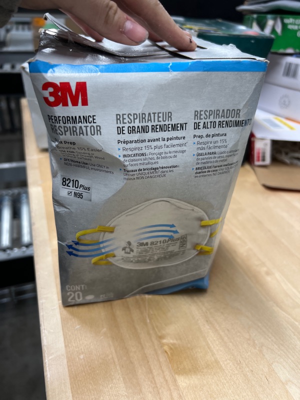 Photo 3 of 3M 8210Plus Performance Respirator, N95, Paint Prep (20-Pack)