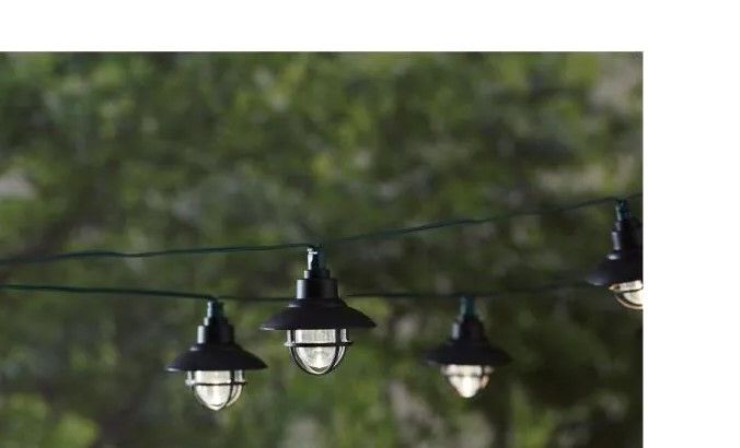 Photo 1 of 20-Light 231 in. Solar Black Integrated LED Nautical String Light