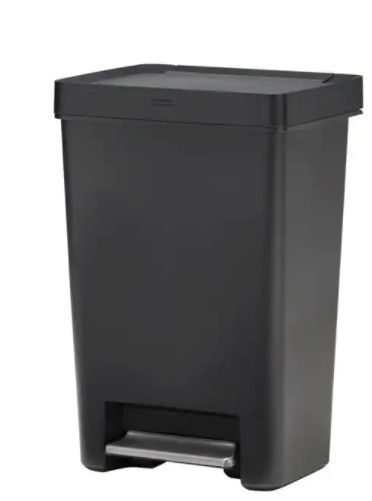 Photo 1 of 12.4G Premier Series II Step-On Trash Can with Lid Lock and Slow Close
