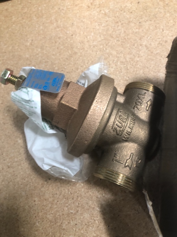 Photo 1 of 1 in. Brass Water Pressure-Reducing Double-Union FNPT Valve
