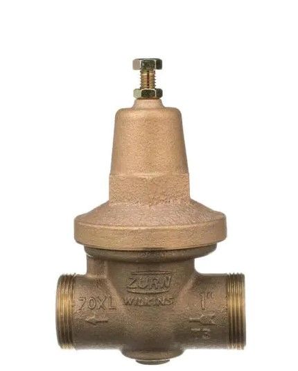 Photo 2 of 1 in. Brass Water Pressure-Reducing Double-Union FNPT Valve
