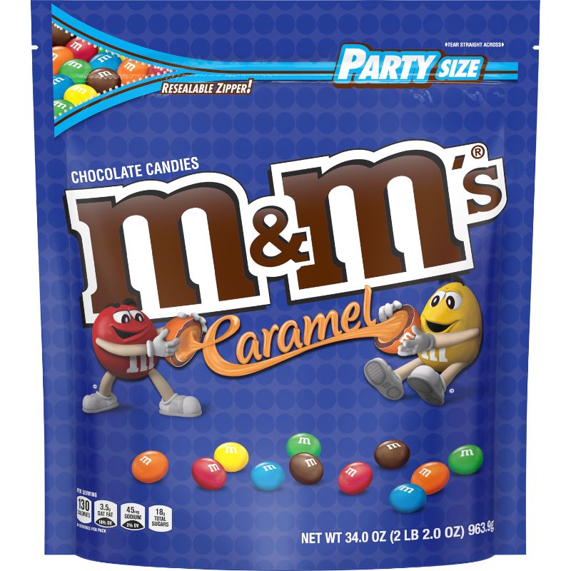 Photo 1 of ***SET OF 3**DATE 01/2022** M&M's 34 Oz Caramel Party Size
