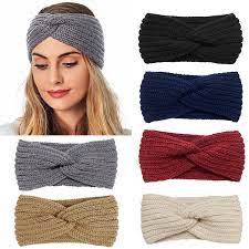 Photo 1 of ***SET OF 2**LIHELEI Women's Winter Knitted Headband for Women Girls, Thick Headbands Hair Band, Ear Warmers, Headwrap, Yoga Workout, Vintage Hair Accessories, 6 Pieces