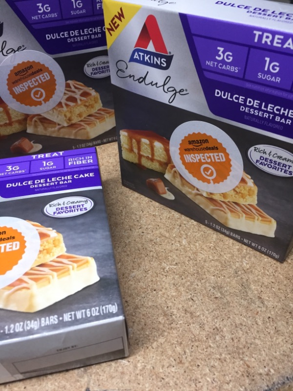 Photo 2 of ***SET OF 3**DATE 1/27/2022** Atkins Endulge Dulce De Leche Cake Dessert Bars 5pk
