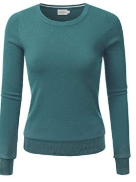 Photo 1 of JJ Perfection Women's Simple Crew Neck Pullover Chic Soft Sweater with Plus Size**LARGE**
