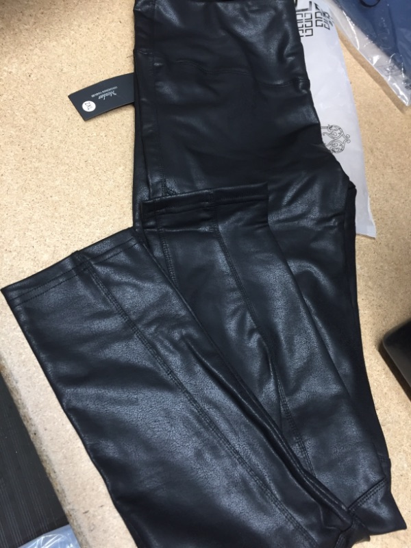 Photo 1 of MCEDAR Women’s Perfect Control Faux Leather Leggings Pants Black Sexy Stretchy High Waisted Pleather Pants Plus Size***2XL*
