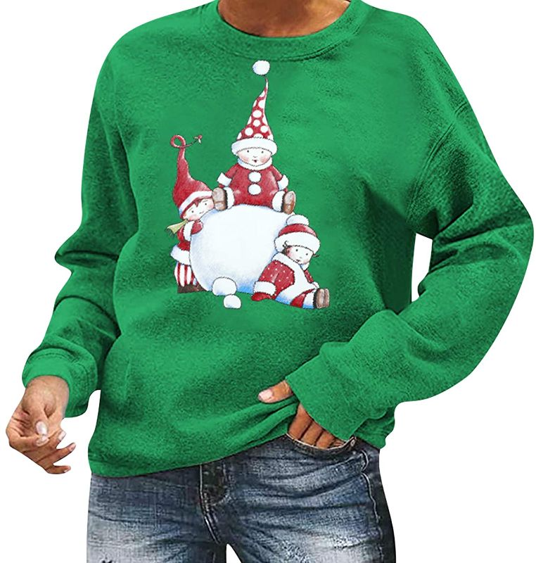 Photo 1 of NANYUAYA Christmas Womens Graphic Sweatshirts Cute Holiday Winter Casual Crewneck Shirts **XL**
