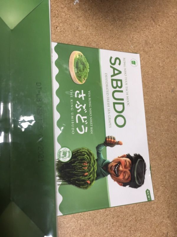 Photo 1 of **DATE 08/25/2021***Sabudo Sea Grapes, King Umibudo, Dehydrated Lato Seaweed, Green Caviar, Superfood - The Pearl of the Sea (0.7 oz x 12 Packs) (Pack of 12)
