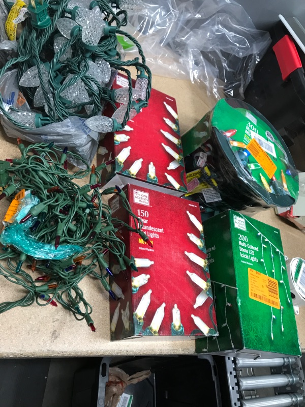 Photo 1 of **NO REFUNDS/RETURNS** -Bundle of assorted Christmas lights