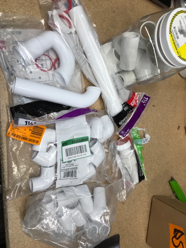 Photo 1 of **NO REFUNDS/RETURNS** - Bundle of assorted home depot white pipes