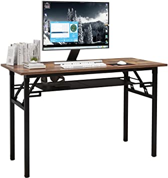 Photo 1 of (DAMAGED CORNERS)
Computer Desk Office Desk Workstation 47 inches Folding Table with BIFMA Certification Training Table,Teak White AC7BW-120
