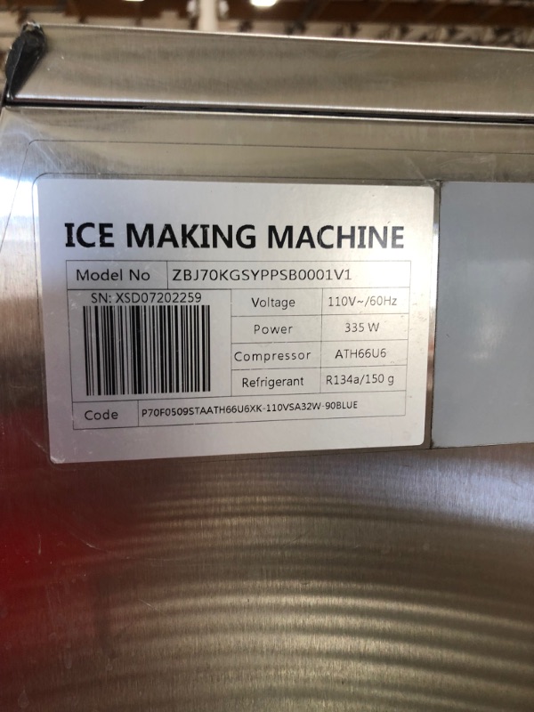 Photo 2 of (NOT FUNCTIONAL SCREEN)
VEVOR 110V Commercial Ice Maker