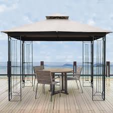 Photo 1 of **READ BELOW**10 ft. x 10 ft. Beige Soft Top Steel/Metal Outdoor Patio Gazebo
