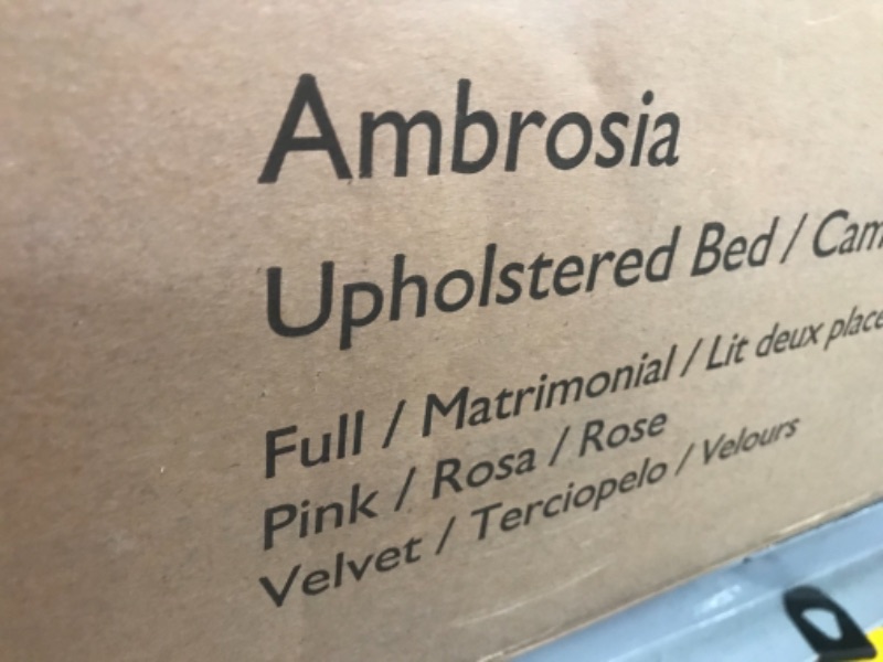 Photo 4 of **box 1 only** Little Seeds Monarch Hill Ambrosia Pink Full Size Upholstered Bed,
