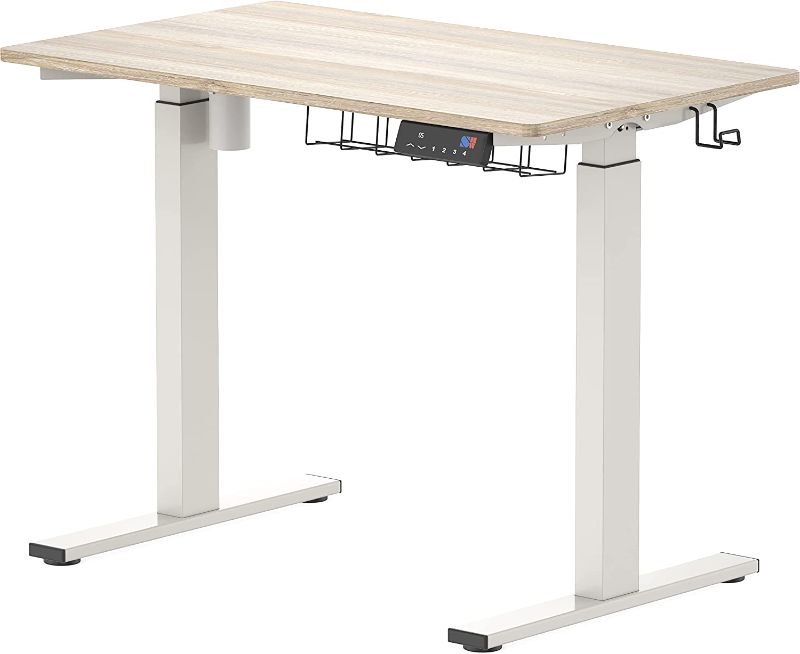 Photo 1 of SHW Memory Preset Electric Height Adjustable Standing Desk, 40 x 24 Inches, Maple
