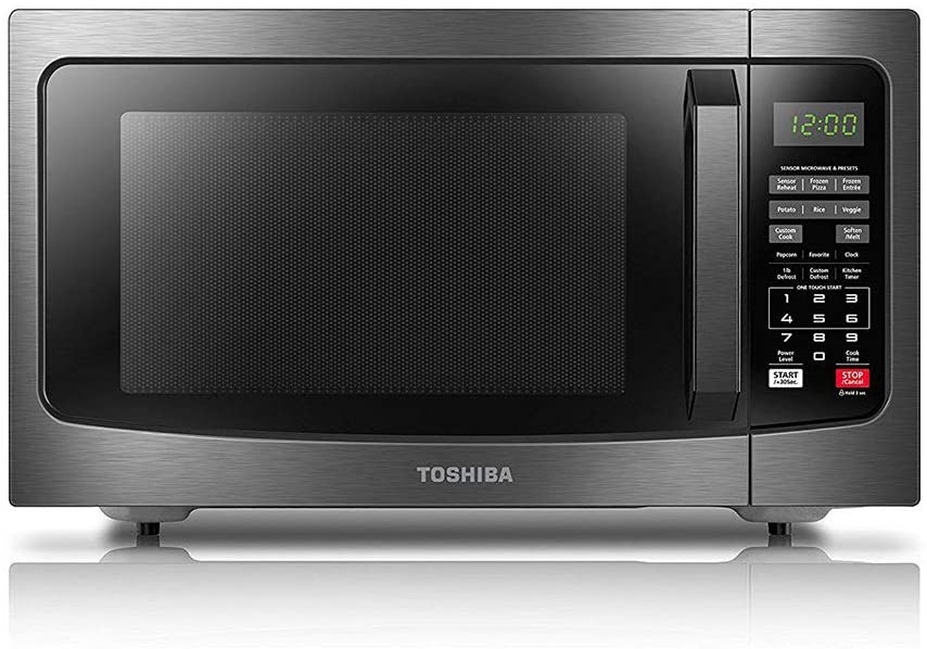 Photo 1 of ***NON-FUNCTIONAL PARTS ONLY***
Toshiba EM131A5C-BS Microwave Oven with Smart Sensor, Easy Clean Interior, ECO Mode and Sound On/Off, 1.2 Cu Ft, Black Stainless Steel
