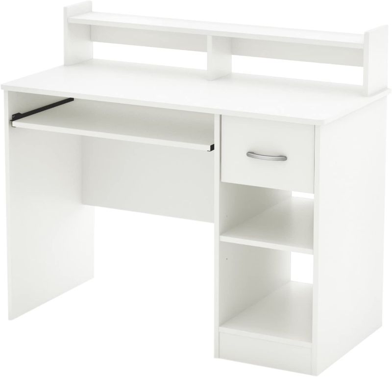 Photo 1 of **INCOMPLETE BOX 1 OF 2***
South Shore Axess Desk with Keyboard Tray, White
