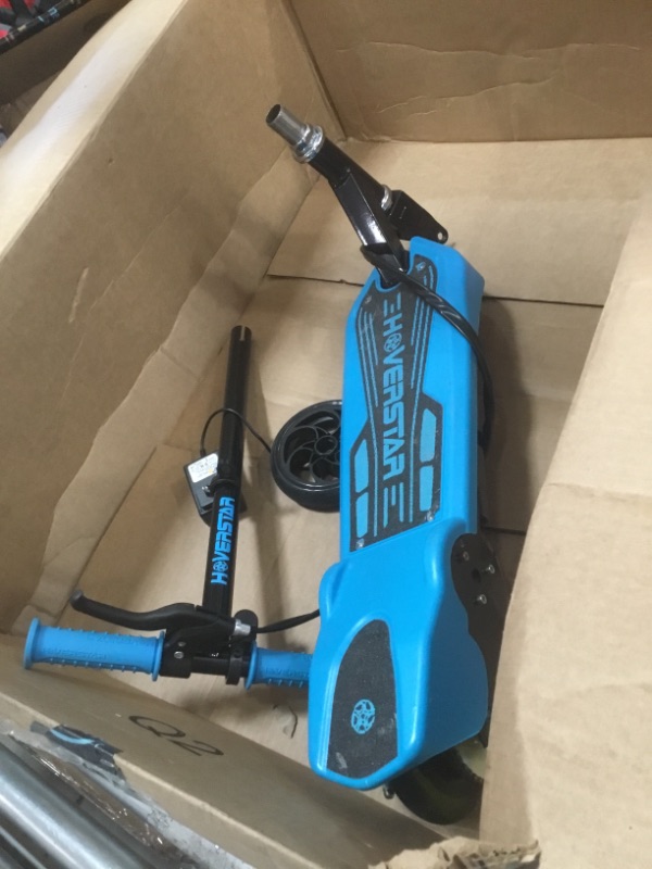 Photo 2 of HOVERSTAR Electric Kick Start Scooter For Kids Blue
