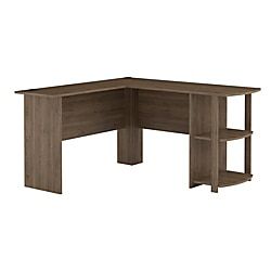 Photo 1 of Dakota Traditional Rustic Oak L-Desk with Bookshelves
