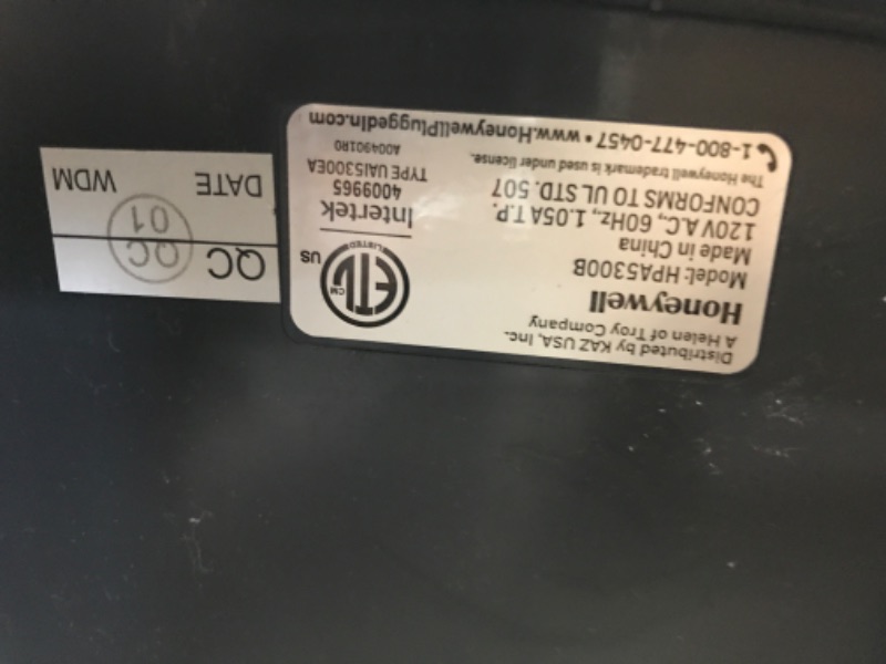 Photo 1 of Honeywell InSight HPA5300 HEPA Air Purifier with Air Quality Indicator and Auto Mode, for Extra-Large Rooms (500sq. ft), Black
