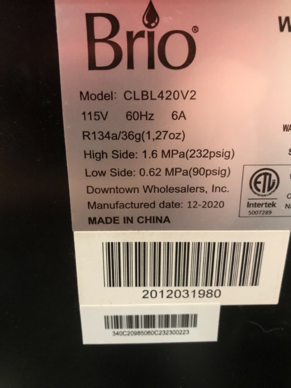Photo 4 of ***PARTS ONLY*** Brio Bottom Loading Cooler Water Dispenser Essential Series  ***PARTS ONLY***