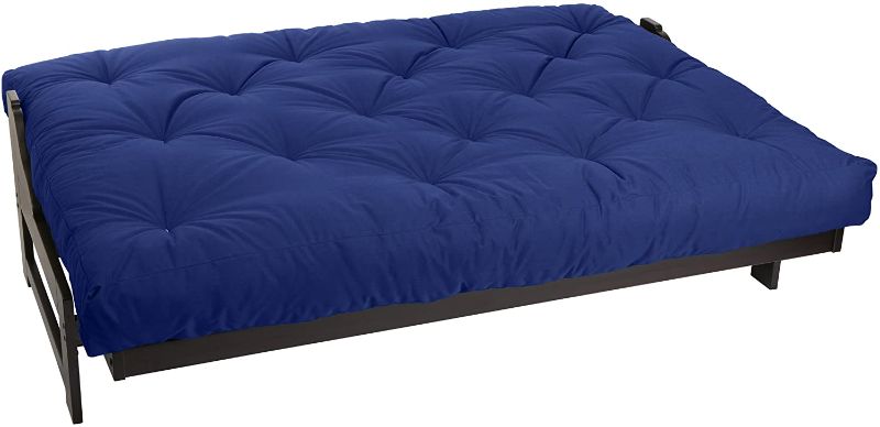 Photo 1 of **CUSHION ONLY**Mozaic Queen Size 10-inch Cotton Twill Futon Mattress, Blue
