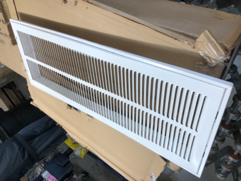 Photo 1 of EZ-FLO 61672 Return Air Filter Grille, 30 Inch (L) X 10 Inch (W) Opening, White
