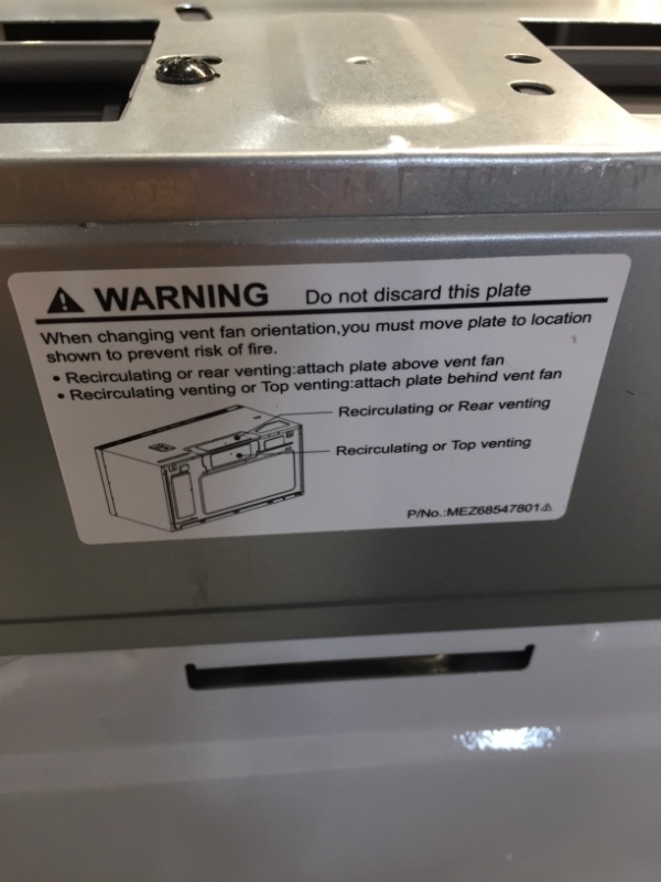 Photo 5 of JVM3162RJSS 30" Over-the-Range Microwave with 1.6 Cu. Ft. Capacity 300 CFM with 2 Speeds 10 Power Levels Auto and Time Defrost and Turntable
