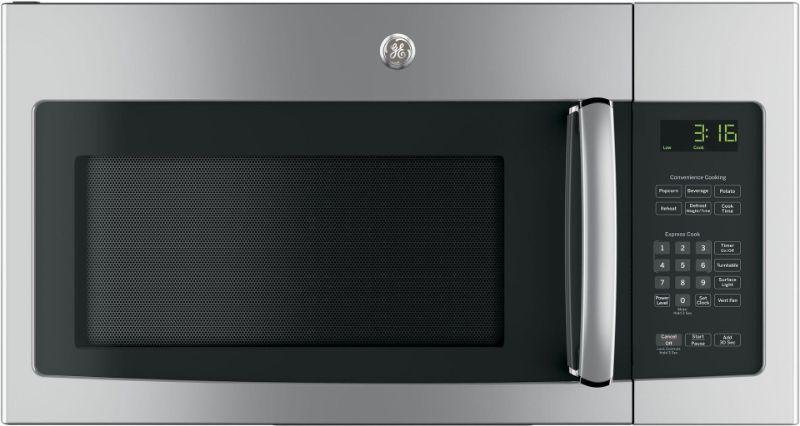 Photo 1 of JVM3162RJSS 30" Over-the-Range Microwave with 1.6 Cu. Ft. Capacity 300 CFM with 2 Speeds 10 Power Levels Auto and Time Defrost and Turntable
