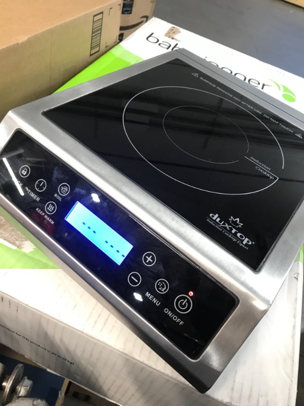 Photo 2 of Duxtop Professional Portable Induction Cooktop, Commercial Range Countertop Burner, 1800 Watts Induction Burner with Sensor Touch and LCD Screen, P961LS/BT-C35-D
